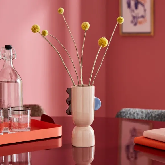 Ceramic Vase Modern Design - Cream, Ceramic image