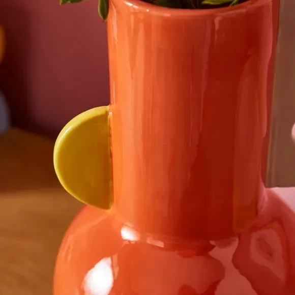 Ceramic Vase Modern Design - Red, Ceramic