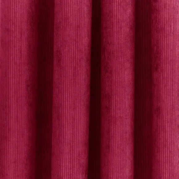 Cord Eyelet Curtains - Magenta, Polyester