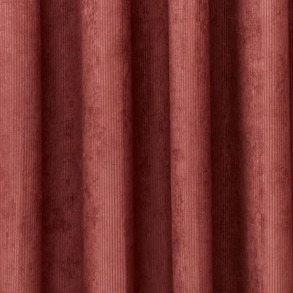 Cord Eyelet Curtains - Orange, Polyester