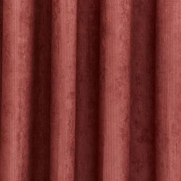 Cord Eyelet Curtains - Orange, Polyester