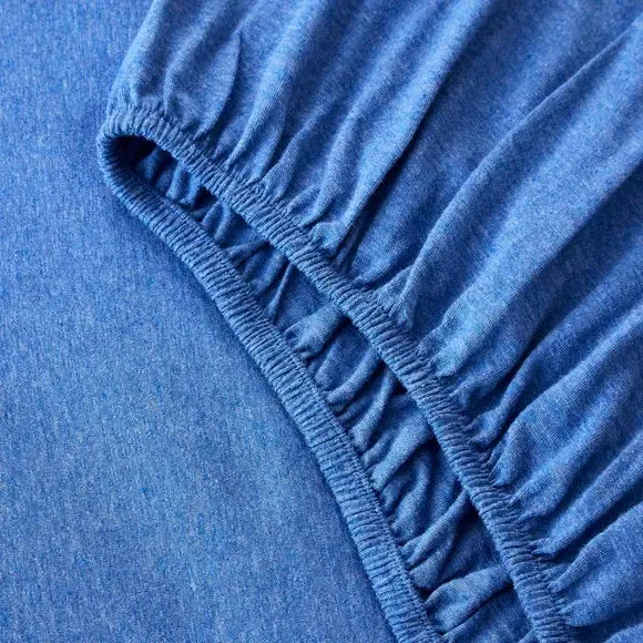 Cotton Jersey Fitted Sheet - Classic Blue