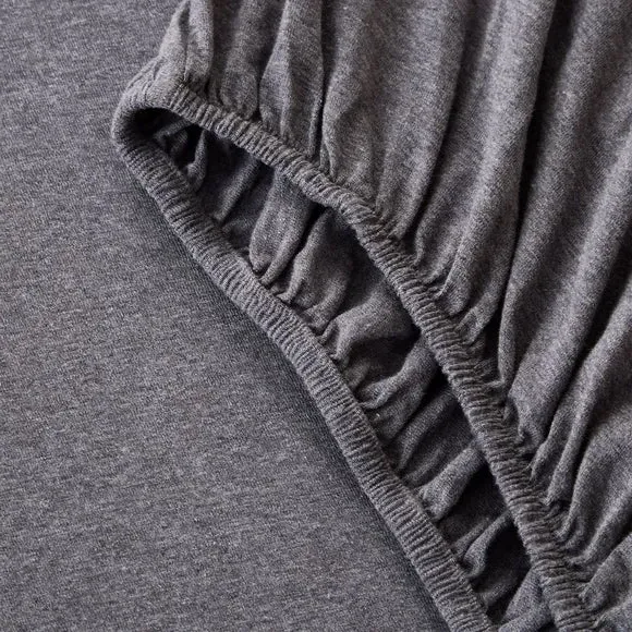 Cotton Jersey Fitted Sheet - Graphite