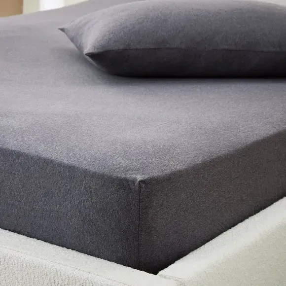 Cotton Jersey Fitted Sheet - Graphite