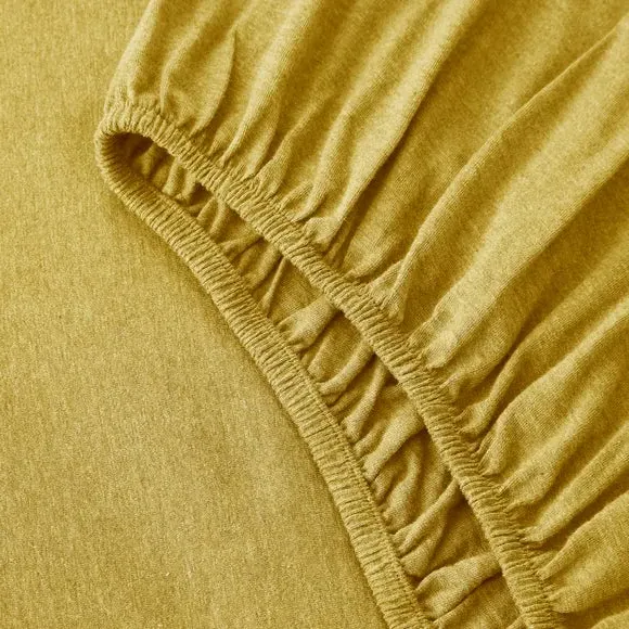 Cotton Jersey Fitted Sheet - Ochre