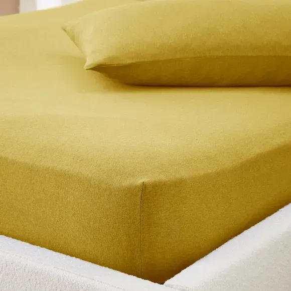 Cotton Jersey Fitted Sheet - Ochre image