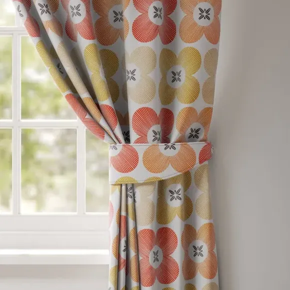 Curtain Tieback with Daisy Motif - Multi, Cotton image