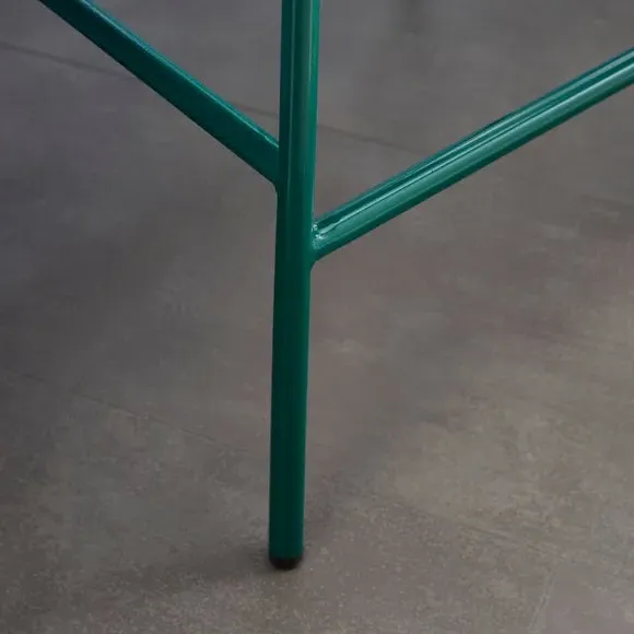 Curved Barstool with Upholstery - Emerald, Boucle