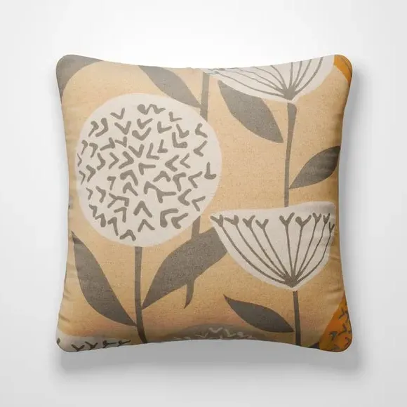 Cushion Cover with Geometric Pattern - Honey