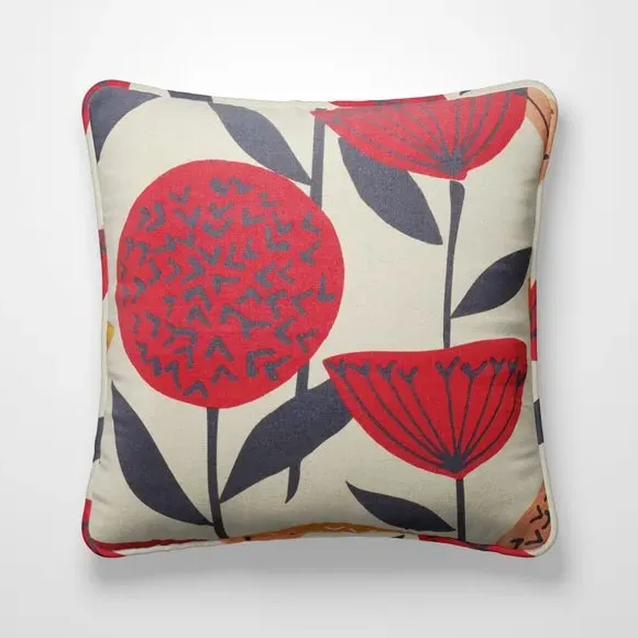 Cushion Cover with Geometric Pattern - Rose