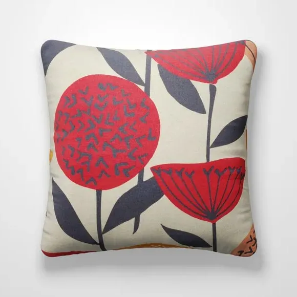 Cushion Cover with Geometric Pattern - Rose