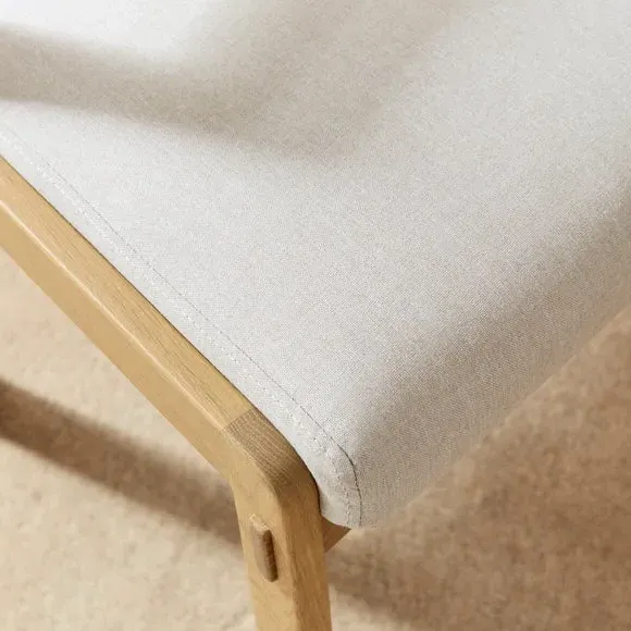 Dining Chair with Cushioned Seat - Light Oak