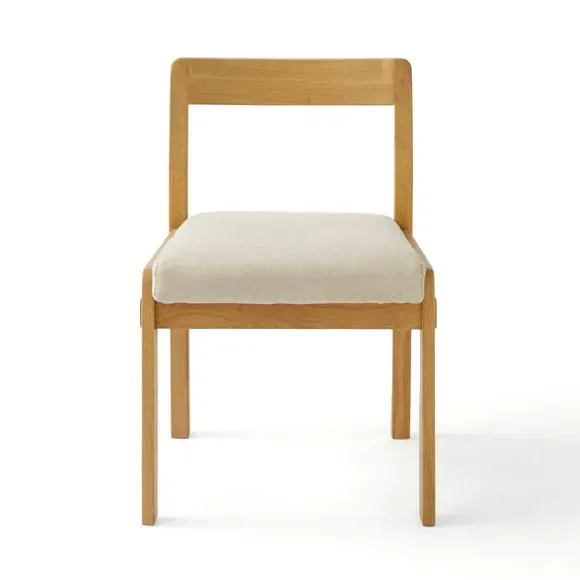 Dining Chair with Cushioned Seat - Light Oak