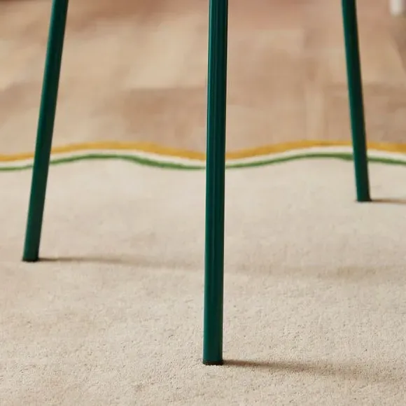 Dining Chair with Upholstered Seat - Emerald, Boucle