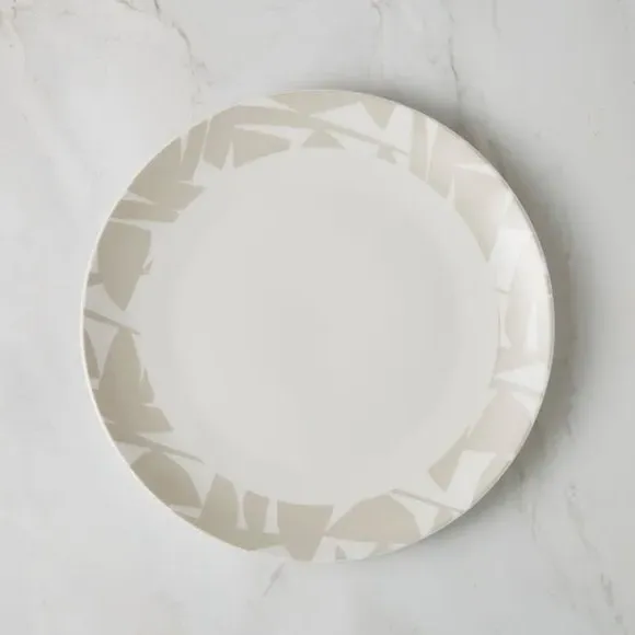 Dinner Plate Abstract Design - Natural, Porcelain image