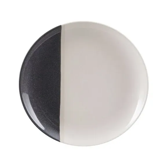 Dinner Plate with Dipped Glaze - Grey, Stoneware image
