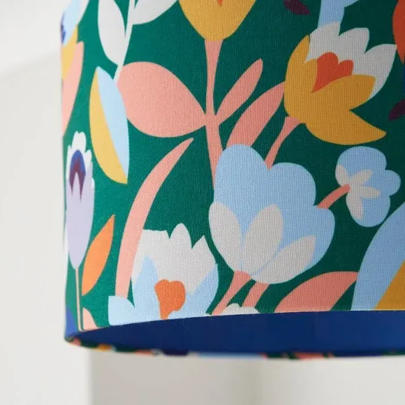 Drum Lamp Shade Easy Fit - Multicolor, Polyester