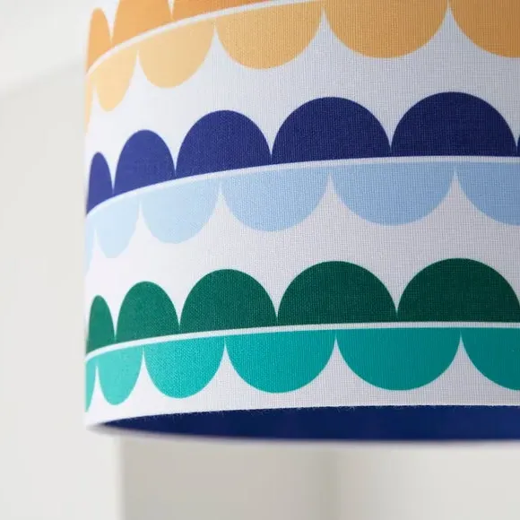 Drum Lamp Shade Easy Fit - Multicolor, Polyester
