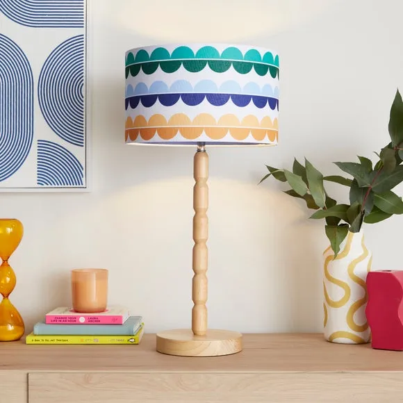 Drum Lamp Shade Easy Fit - Multicolor, Polyester