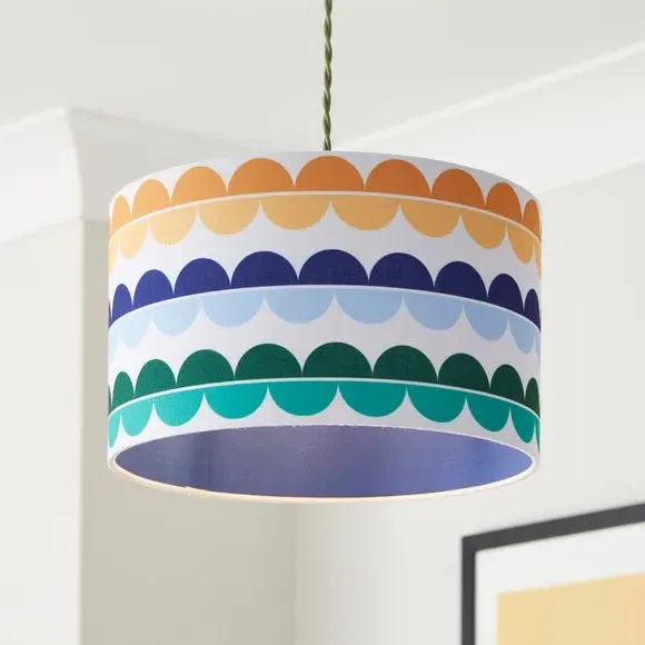 Drum Lamp Shade Easy Fit - Multicolor, Polyester image
