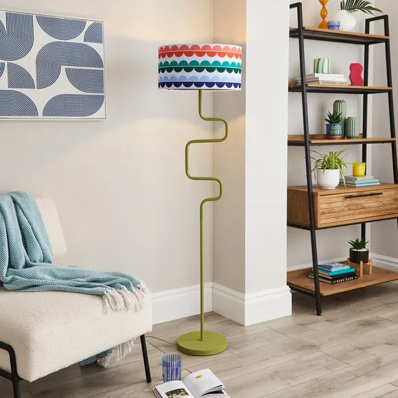 Drum Lamp Shade Easy Fit - Multicolor, Polyester