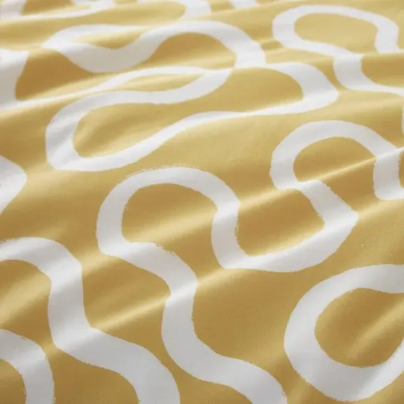 Duvet Cover and Pillowcase Set - Ochre, Cotton