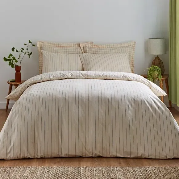 Duvet Cover Set Reversible - Natural, Cotton