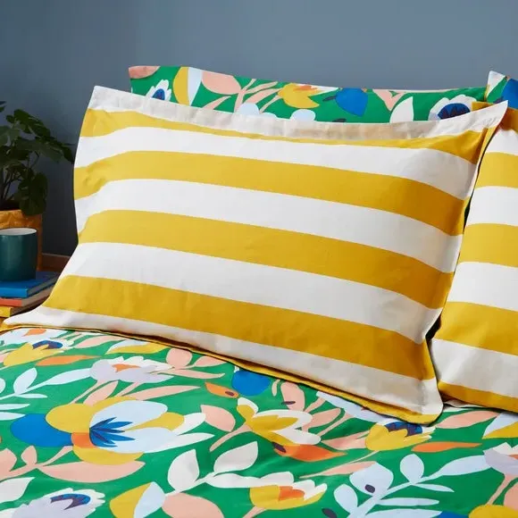 Duvet Cover Set with Pillowcase - Multicolor, Cotton