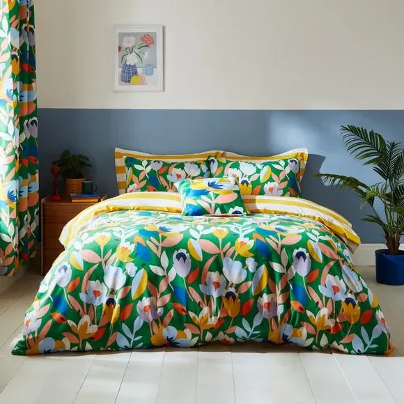 Duvet Cover Set with Pillowcase - Multicolor, Cotton image