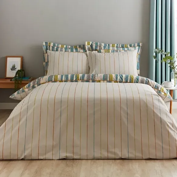 Duvet Cover Set with Pillowcases - Blue, Cotton