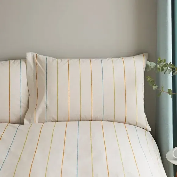 Duvet Cover Set with Pillowcases - Blue, Cotton