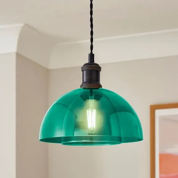 Easy Fit Pendant Shade - Emerald, Glass image