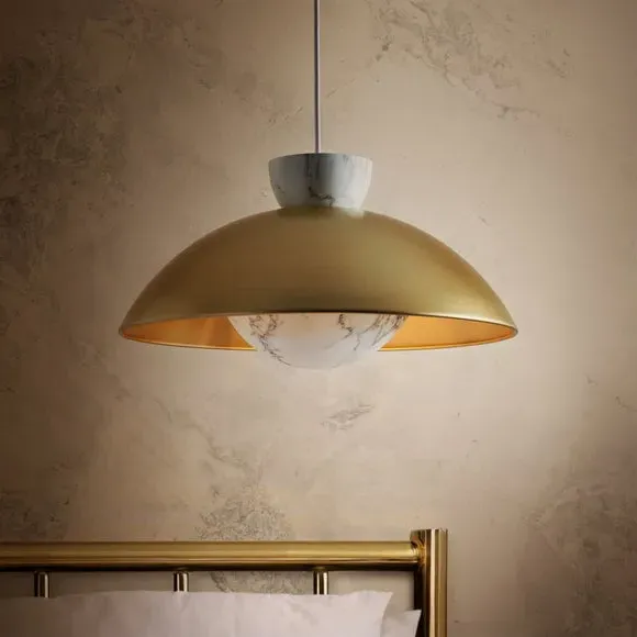 Easy Fit Pendant Shade - Marble, Metal