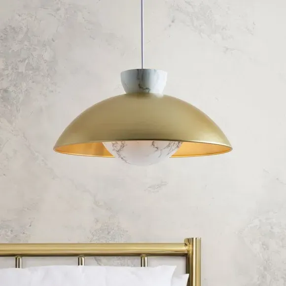 Easy Fit Pendant Shade - Marble, Metal
