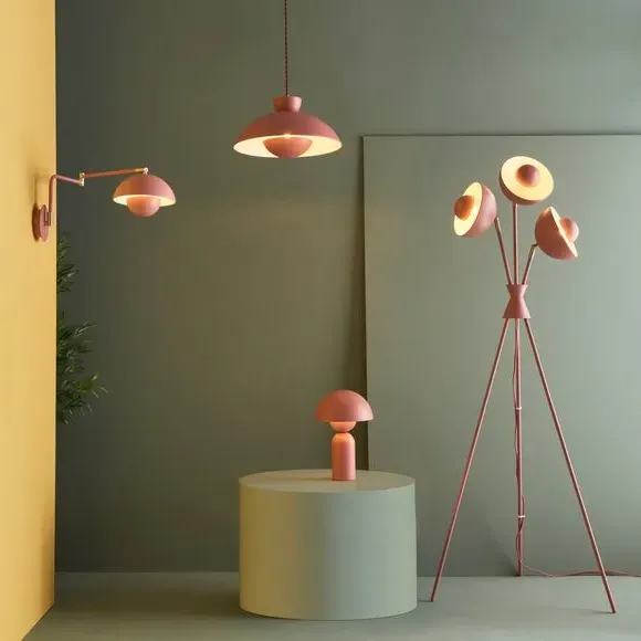Easy Fit Pendant Shade - Pink, Metal