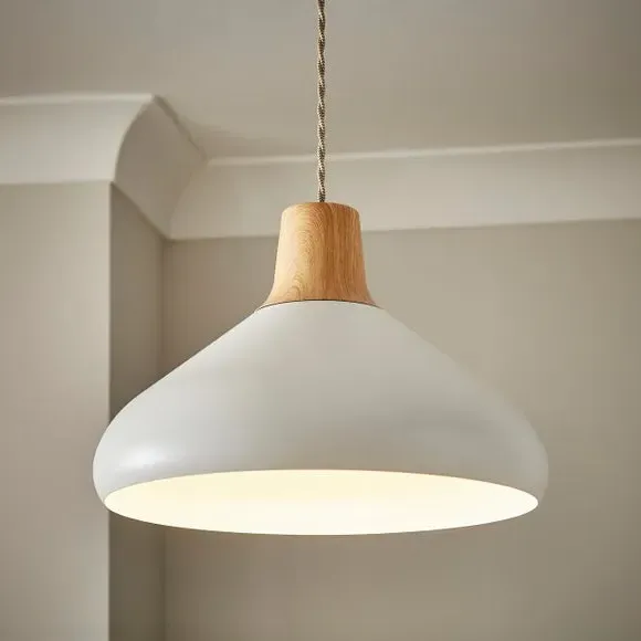 Easy Fit Pendant Shade - White, Metal image