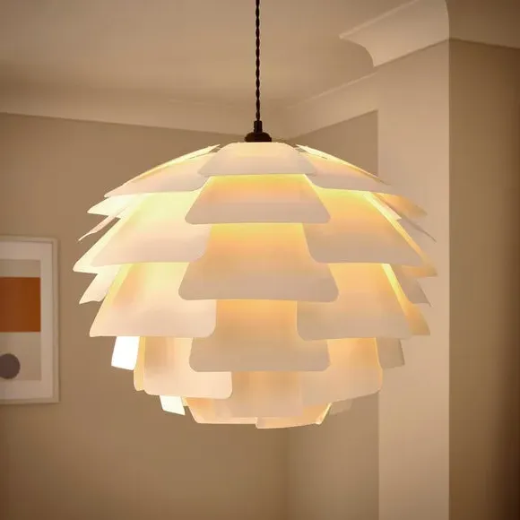 Easy Fit Pendant Shade - White, Plastic