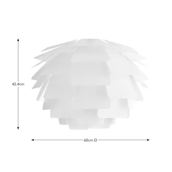 Easy Fit Pendant Shade - White, Plastic