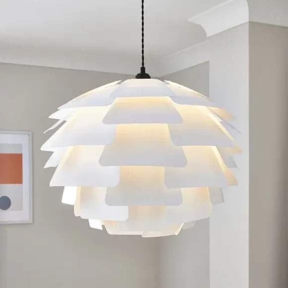 Easy Fit Pendant Shade - White, Plastic