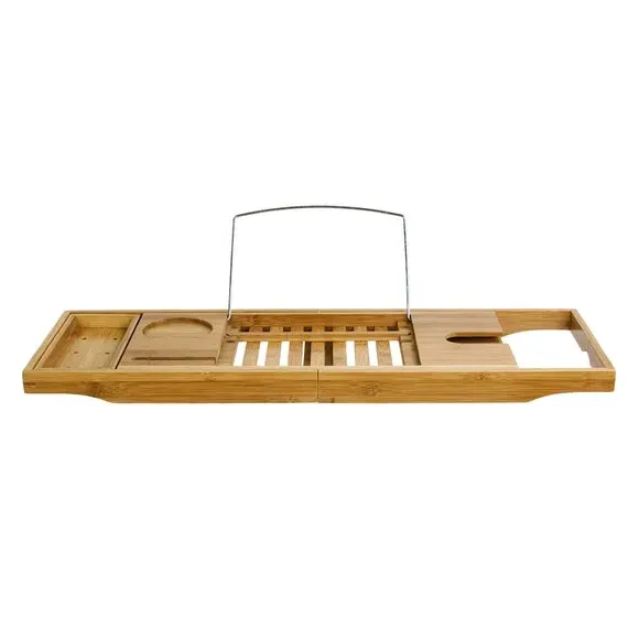 Extendable Bath Rack - Natural, Bamboo