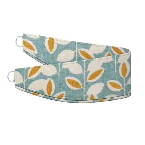 Floral Curtain Tieback - Duck Egg