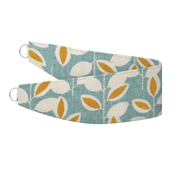 Floral Curtain Tieback - Duckegg