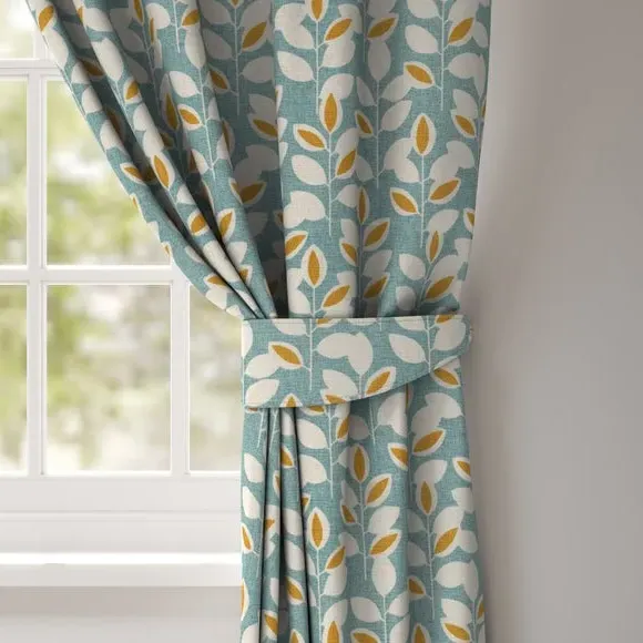 Floral Curtain Tieback - Duckegg image