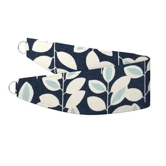 Floral Curtain Tieback - Navy