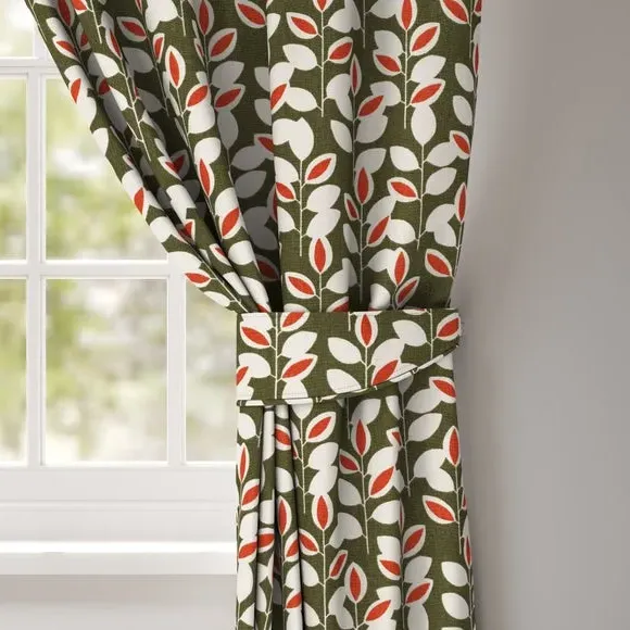 Floral Curtain Tieback - Olive