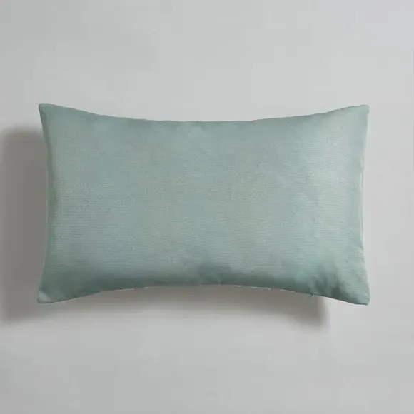 Floral Embroidered Cushion - Sage, Polyester