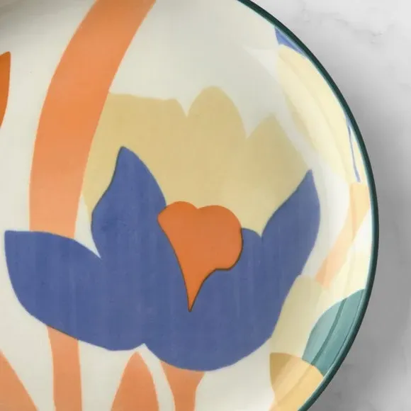 Floral Side Plate - Multicolor, Stoneware