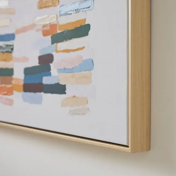 Framed Canvas Wall Art - Multicolor, Wood Frame
