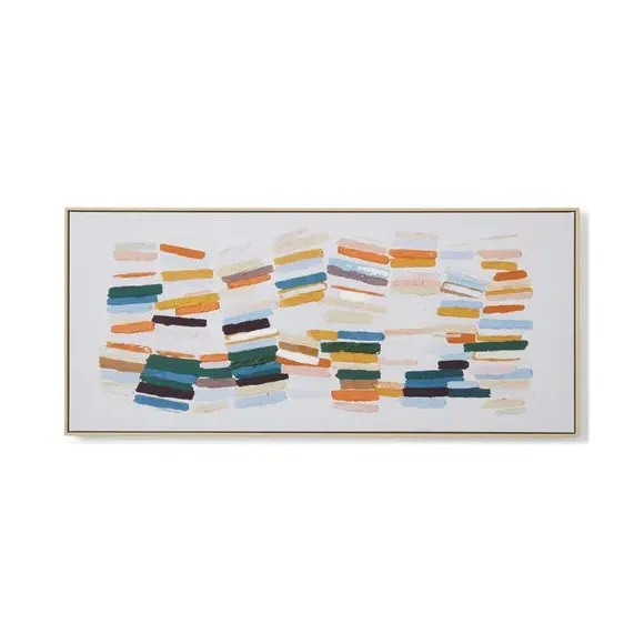 Framed Canvas Wall Art - Multicolor, Wood Frame