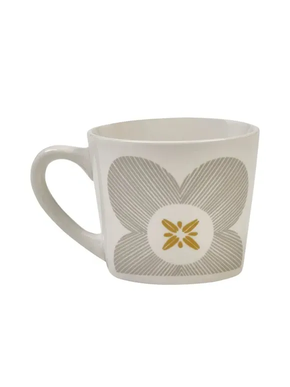 Gardner Mug with Floral Design - Yellow